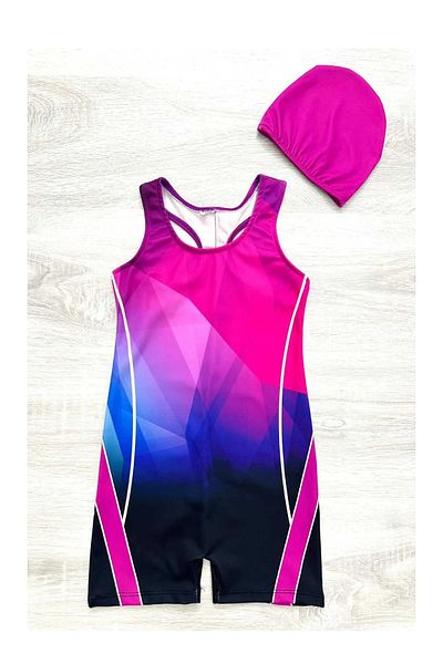 My Kids Wear Swimsuit for Girls with Swimming Shorts (Bones)
