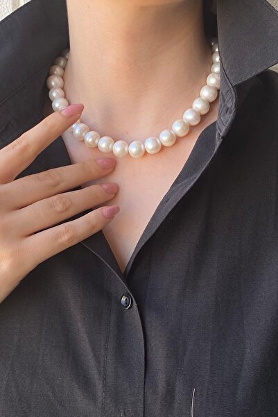 Birinci1926 Bijuteri Kadın 12 Mm Sıralı Inci Kolye