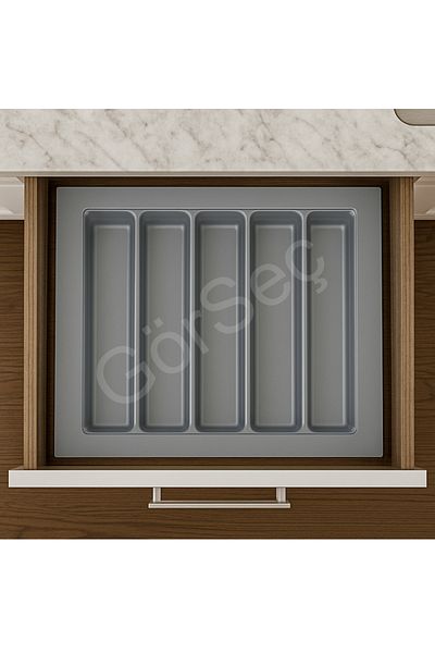 GörSeç 67x49 Cm - Органайзер за чекмеджета, 67 Cm Поставка за лъжица, 67 Cm Поставка за черпак (Може да се изреже до 57x40 cm)