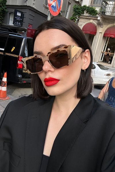 REN EYEWEAR ELENA LEOPARD GOLD - نظارات شمسية مشهورة للموسم الجديد، كبيرة الحجم، حماية من الأشعة فوق البنفسجية 400