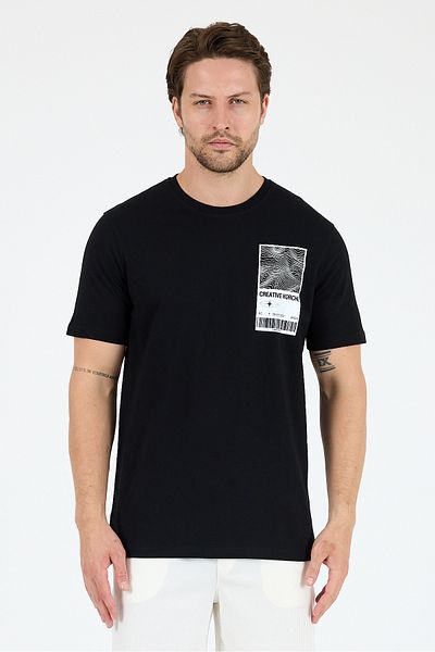 Rodi Men's Crew Neck Printed T-Shirt – 100% Cotton – Comfortable and Stylish Short Sleeve Men's T-Shirt 0022
