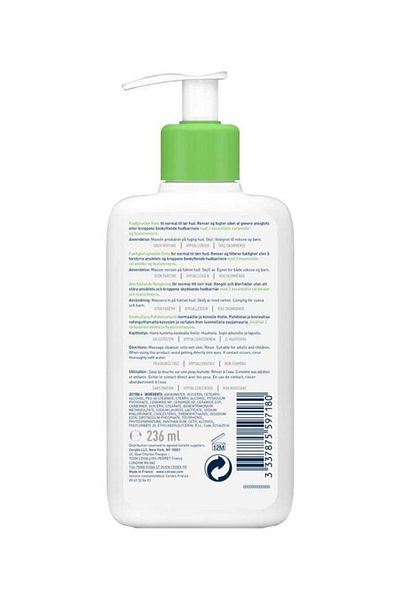 CeraVe Hydrating Cleanser For Normal To Dry Skin With Hyaluronic Acid 236ml
