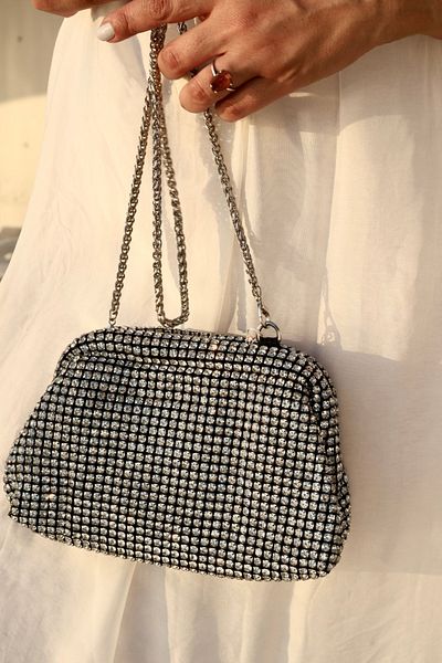 Blacktavern Imported Series Stylish Diamond Evening Bag