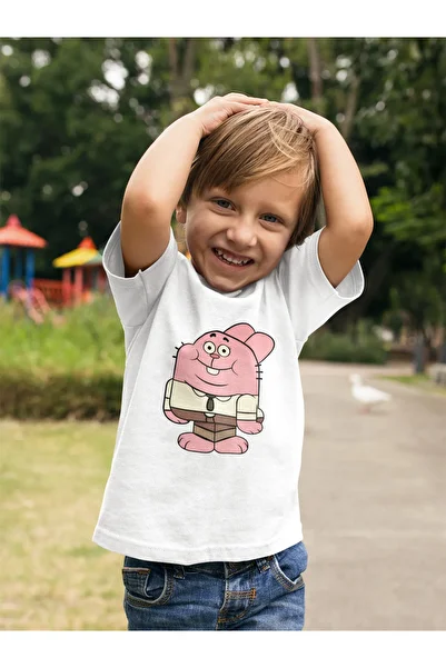 SEVBANO Richard Watterson Printed Unisex Gumball Cartoon Children's T-Shirt (1-12 Years)