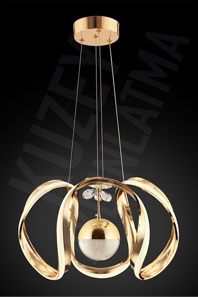 KUZEY AYDINLATMA Venus Water Way 1 Bulbs 3 Colors Controlled Led Chandelier