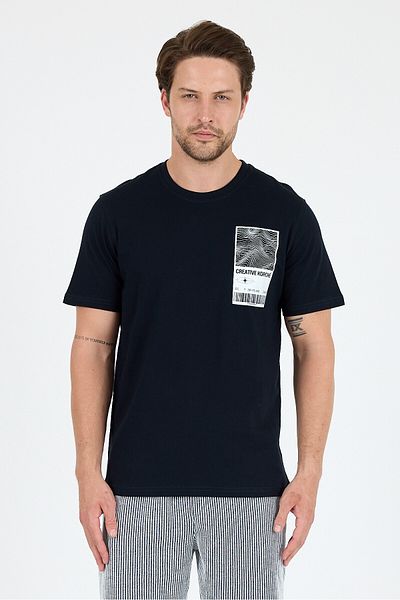 Rodi Men's Crew Neck Printed T-Shirt – 100% Cotton – Comfortable and Stylish Short Sleeve Men's T-Shirt 0022