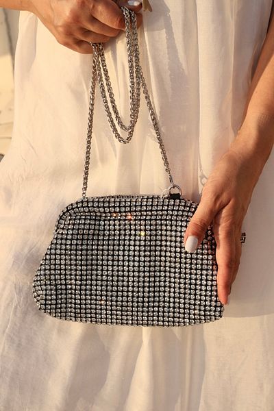 Blacktavern Imported Series Stylish Diamond Evening Bag