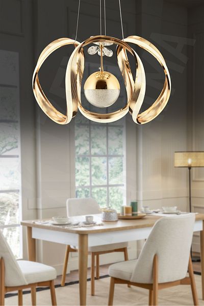 KUZEY AYDINLATMA Venus Water Way 1 Bulbs 3 Colors Controlled Led Chandelier