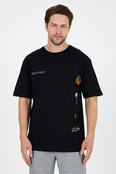 Rodi Men's 100% Cotton Crew Neck Short Sleeve Printed T-Shirt Comfortable and Stylish Casual Men's T-Shirt 0024