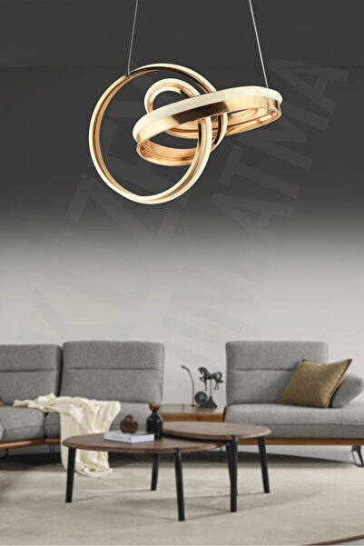 KUZEY AYDINLATMA SONSUZ 2 li 3 RENKLİ LEDLİ KUMANDALI MODERN AVİZE