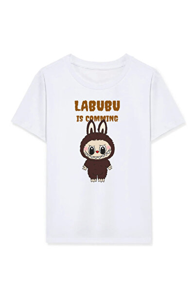 Vacrol Girl Labubu Kids Printed T-Shirt - White