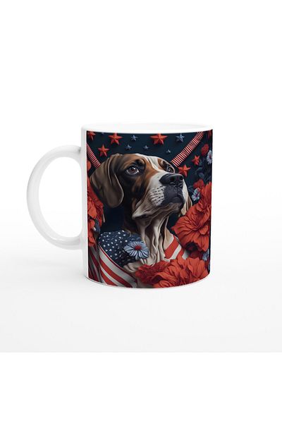 Luluyen Noble Dog among Stars and Flowers Themed Printed Mug