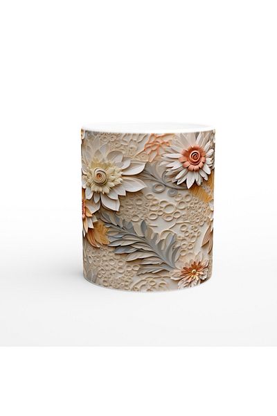 Luluyen Spiral Centered Artistic Flower Mug