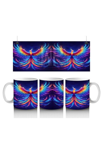 Luluyen Colorful Phoenix Patterned Mug Cup That Makes Children Love Milk