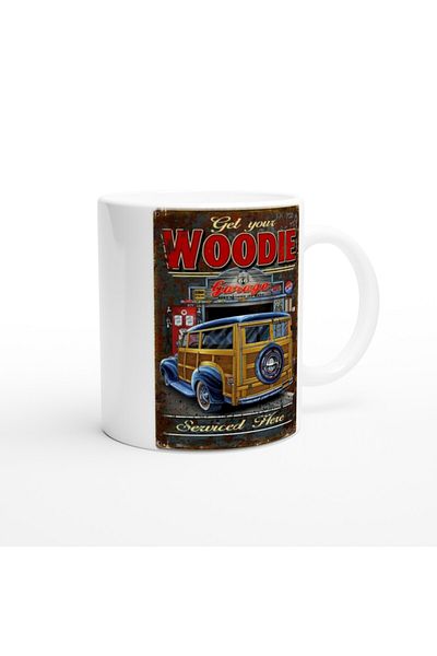 Luluyen Woodie Garage Service Themed Retro Mug