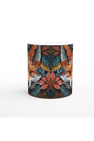 Luluyen Fox Printed Mug Cup from Leaves