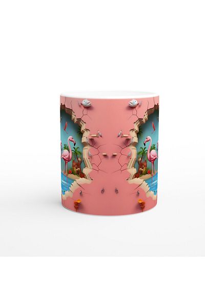 Luluyen Tropical Flamingo Printed Mug