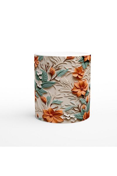 Luluyen Orange Water Lily Breeze Mug