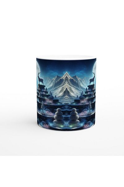Luluyen Capricorn Printed Coffee Mug - Zodiac Garden under the Moonlight Vs4