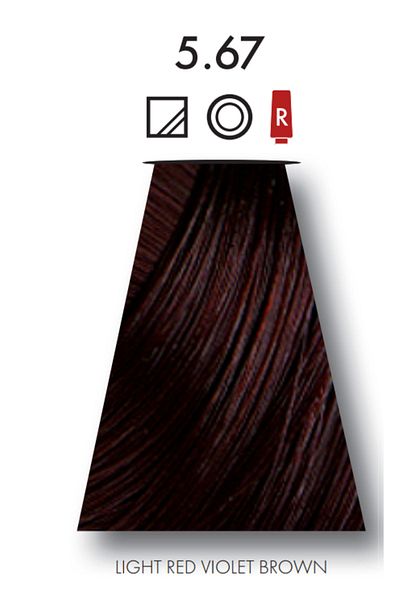 Keune 2 Packs of Keune Tinta Color Hair Dye No. 5.67 Light Red Violet Brown with Silk Protein