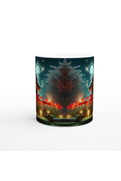 Luluyen Aries Printed Coffee Mug - Zodiac Garden under the Moonlight Vs4