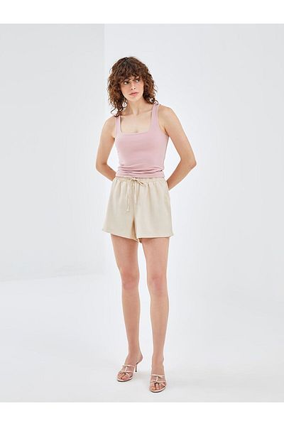 LC Waikiki Blais Women's Elastic Waist Plain Shorts