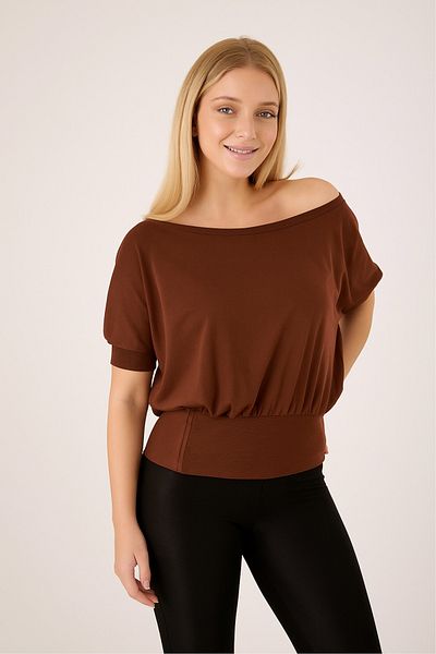 Lucky Line Γυναικεία μπλούζα CELINE Lycra Viscose Off Shoulder, Κατάλληλη για όλες τις εποχές, Κομψή και καθημερινή χρήση