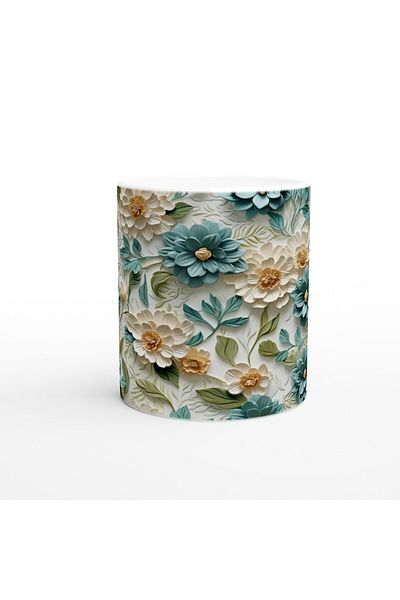 Luluyen Green Flower Blend Mug