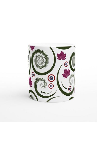 Luluyen Abstract Turns and Lotus Mug