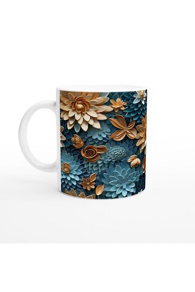 Luluyen Gold and Blue Elegance Mug