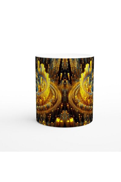Luluyen Gemini Printed Coffee Mug - Magical Crystal Cave Themed Vs3