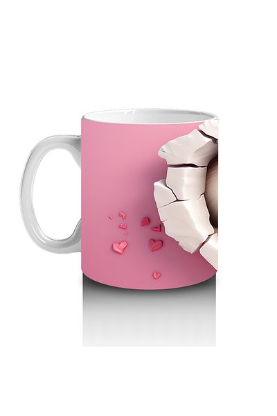 Luluyen Cute Lazy Animal Mug Cup Looking through the Heart Crack That Makes Children Love Milk