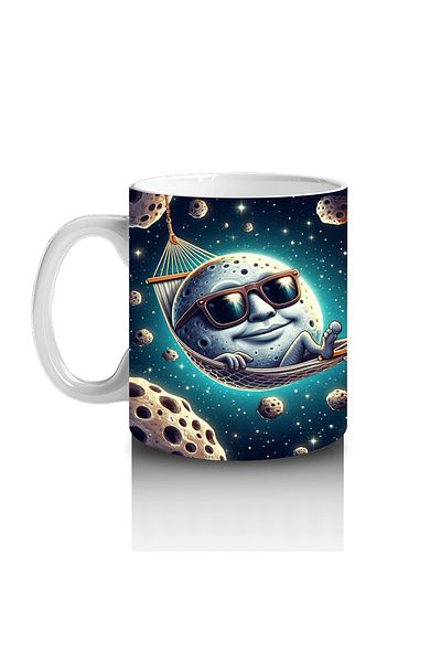 Luluyen Cool Moon Patterned Mug Cup That Makes Children Love Milk