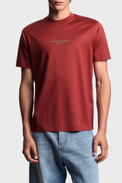 Emporio Armani Logo Printed Cotton Regular Fit Crew Neck t Shirt Men t Shirt Em002838 Af10761
