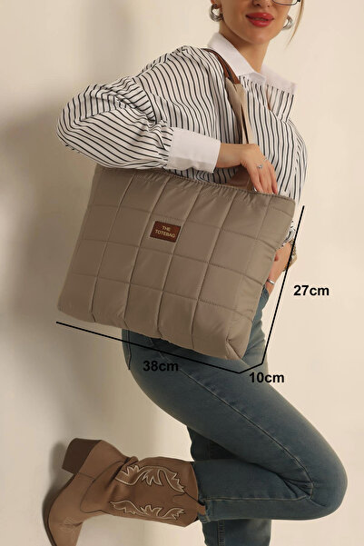 MILANOFOX Geantă de umăr din țesătură parașută matlasată din nurcă de dimensiuni mari – școală, mamă, călătorie, zilnic