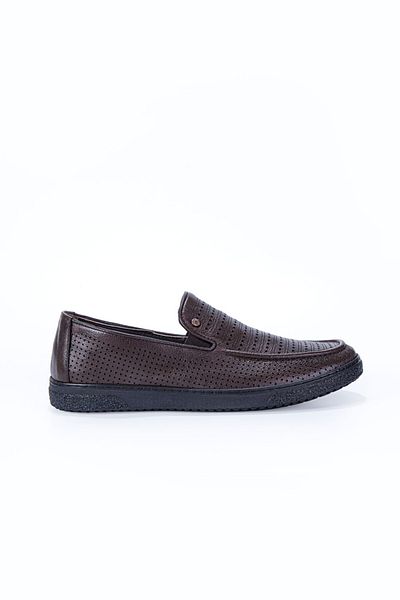 Vantaggio Fuze Brown 100% Genuine Leather Men's Loafer Shoes