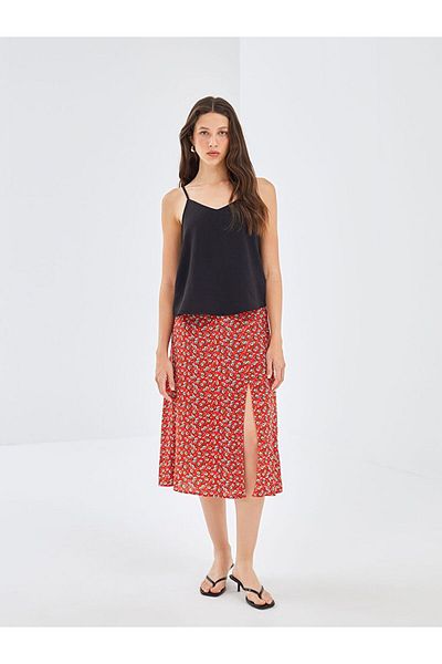 LC Waikiki Blai̇s Patterned Women's Skirt with Elastic Waist