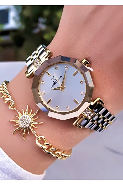 Daniel Klein Orijinal Garantili Kesme Cam Çelik Su Geçirmez Gold Gümüş Renk Kadın Kol Saati Hediye Bileklik