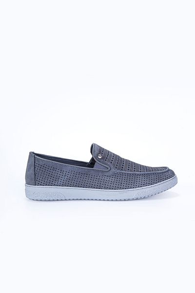 Vantaggio Ανδρικά Loafer παπούτσια Fuze Grey Nubuck 100% γνήσιο δέρμα