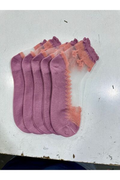 BYNDRSOCKS 5 чифта дамски дантелени памучни чорапи