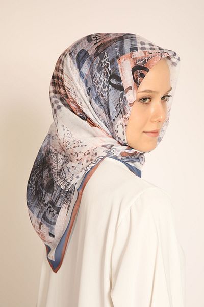 BERCHEM SCARF Soft Modern Patterned Scarf – Plaid Pattern Combination