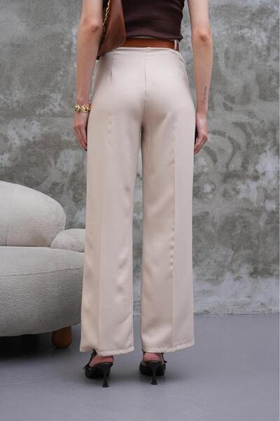 LAVA FASHION Women's High Waist Loose Leg Pleated Palazzo Pants