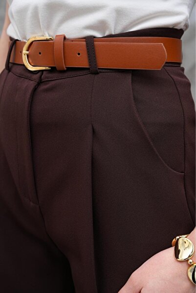 LAVA FASHION Women's High Waist Loose Leg Pleated Palazzo Pants