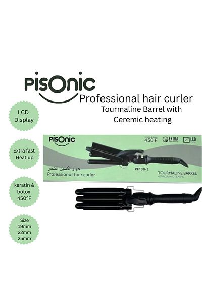pisonic Professional Barrel Hair Curler With Ceramic Heating (19, 22, 25 mm)