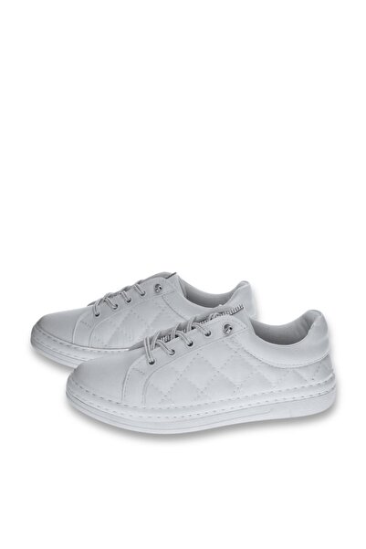 CZ London Kadın Kapitone Desenli Bağcıklı Günlük Sneaker