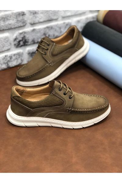 Derilax Birkan Γνήσιο Δερμάτινο Nubuck Ορθοπεδικά ελαφριά άνετα μαλακά ανδρικά παπούτσια