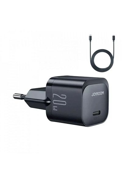 Joyroom 20W Type-C Plug Charger + Type-C to Lightning Cable - (JR-TCF02) - Black