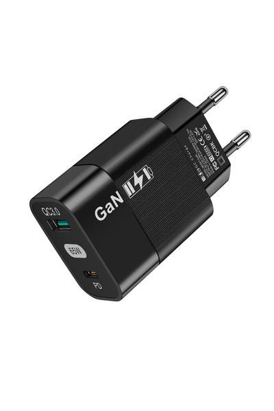 Techsuit Încărcător GaN, USB, Tip-C, 65W - (CHPD131) - Negru