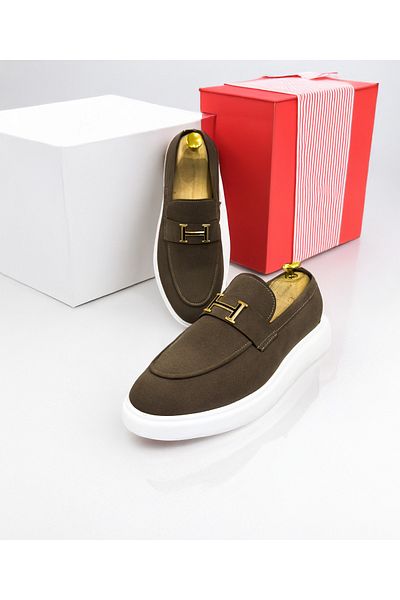 EXCLUSIVE STYLE Coffee loafers with white sole - ASLAN