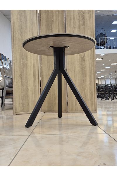 homejoyz Round Dining Table with Tripod Base - Black - 75x70 cm